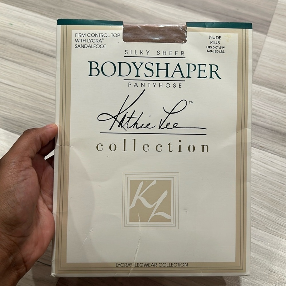 Kathie Lee Collection Silky Sheer Bodyshaper Pantyhose Firm Control Top NUDE